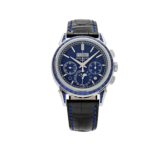 Grand Complications 41mm 5271/11P-010 Perpetual Calendar Chronograph Platinum Baguette Sapphires