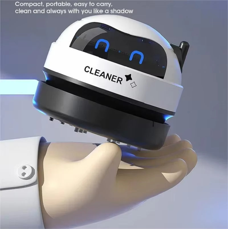Mini Desk Vacuum Cleaner – USB Rechargeable Table Sweeper