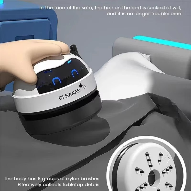 Mini Desk Vacuum Cleaner – USB Rechargeable Table Sweeper