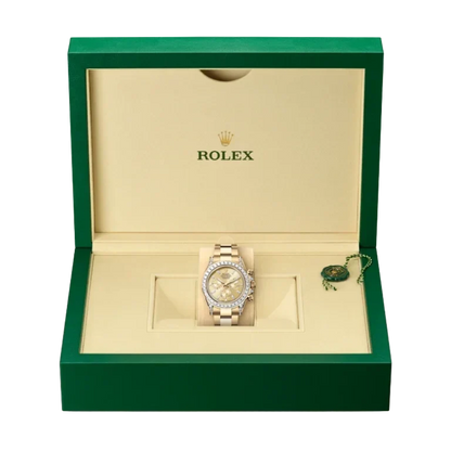 Daytona 18K Yellow Gold Gold Sundust Dial Diamond Bezel Oyster Bracelet 40 mm 126598TBR