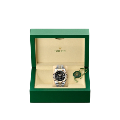 Sky-Dweller 42 mm Oyster, Oystersteel and Yellow Gold 336933 Bright Black