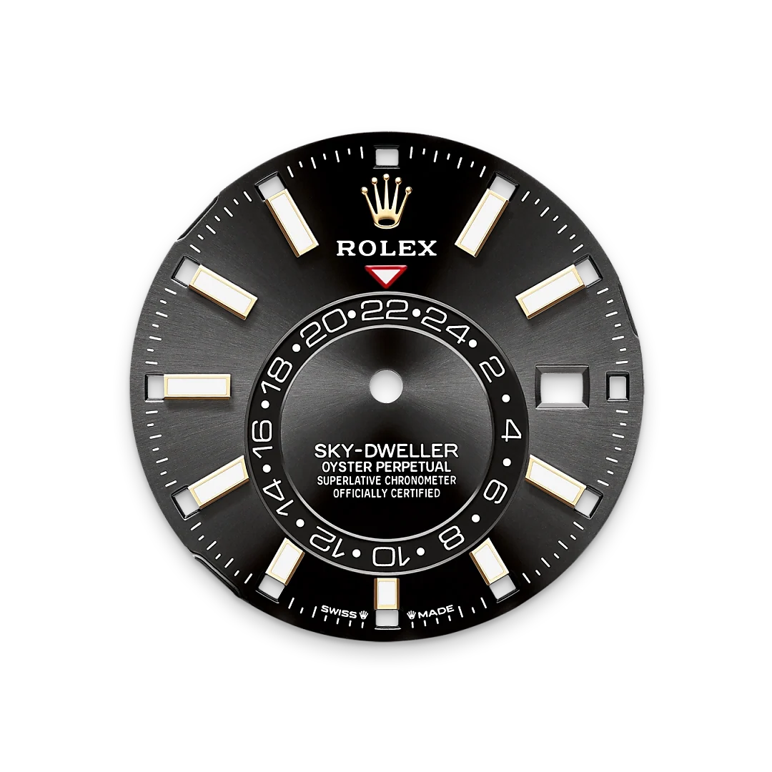 Sky-Dweller 42 mm Oyster, Oystersteel and Yellow Gold 336933 Bright Black