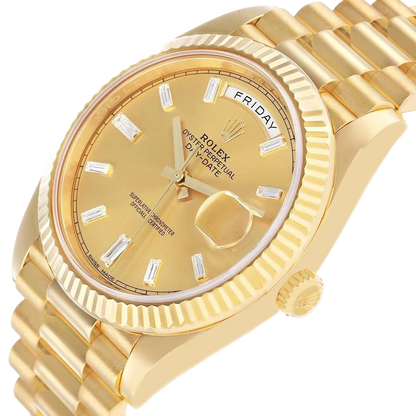 President Day-Date 40mm Yellow Gold Diamond Mens Watch 228238