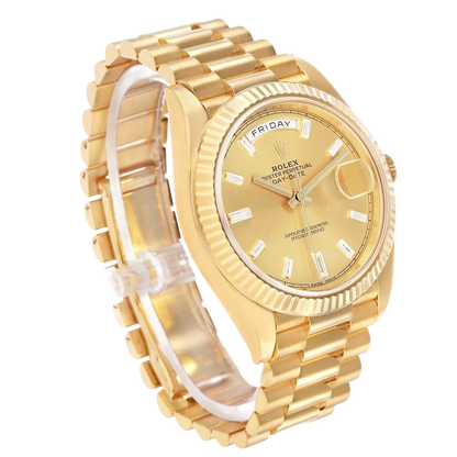President Day-Date 40mm Yellow Gold Diamond Mens Watch 228238