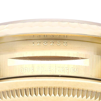 President Day-Date 36mm Yellow Gold Green Diamond Dial Mens Watch 128238