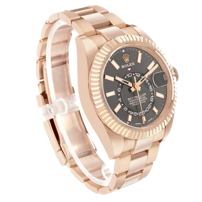 Sky-Dweller 42mm Rose Gold Slate Dial Mens Watch 326935