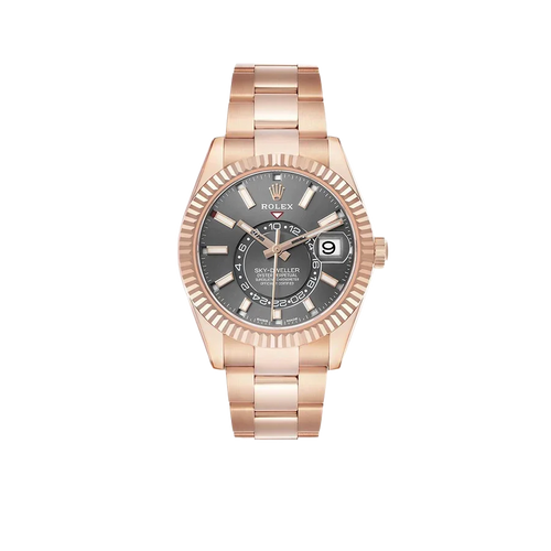 Sky-Dweller 42mm Rose Gold Slate Dial Mens Watch 326935
